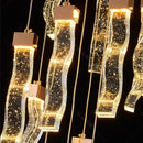 GobekUsa Crystal Chandelier Stair Pendant Lamp Living Room Pendant Lights Interior Lighting