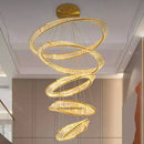 GobekUsa Crystal Chandelier Stair Pendant Lamp Living Room Pendant Lights Interior Lighting