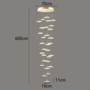 GobekUsa Crystal Chandelier Stair Pendant Lamp Living Room Pendant Lights Interior Lighting
