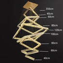 GobekUsa Crystal Chandelier Stair Pendant Lamp Living Room Pendant Lights Interior Lighting