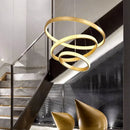 GobekUsa Crystal Chandelier Stair Pendant Lamp Living Room Pendant Lights Interior Lighting