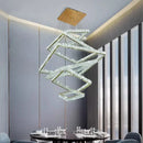 GobekUsa Crystal Chandelier Stair Pendant Lamp Living Room Pendant Lights Interior Lighting