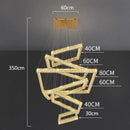 GobekUsa Crystal Chandelier Stair Pendant Lamp Living Room Pendant Lights Interior Lighting