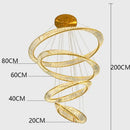 GobekUsa Crystal Chandelier Stair Pendant Lamp Living Room Pendant Lights Interior Lighting