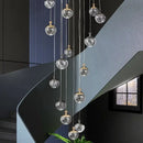 GobekUsa Crystal Chandelier Stair Pendant Lamp Living Room Pendant Lights Interior Lighting