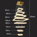 GobekUsa Crystal Chandelier Stair Pendant Lamp Living Room Pendant Lights Interior Lighting