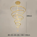 GobekUsa Crystal Chandelier Stair Pendant Lamp Living Room Pendant Lights Interior Lighting