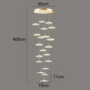 GobekUsa Crystal Chandelier Stair Pendant Lamp Living Room Pendant Lights Interior Lighting