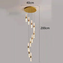 GobekUsa Crystal Chandelier Stair Pendant Lamp Living Room Pendant Lights Interior Lighting