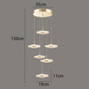GobekUsa Crystal Chandelier Stair Pendant Lamp Living Room Pendant Lights Interior Lighting