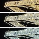 GobekUsa Crystal Chandelier Stair Pendant Lamp Living Room Pendant Lights Interior Lighting