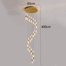 GobekUsa Crystal Chandelier Stair Pendant Lamp Living Room Pendant Lights Interior Lighting