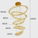 GobekUsa Crystal Chandelier Stair Pendant Lamp Living Room Pendant Lights Interior Lighting
