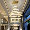 GobekUsa Crystal Chandelier Stair Pendant Lamp Living Room Pendant Lights Interior Lighting