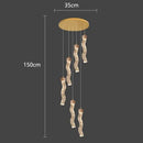 GobekUsa Crystal Chandelier Stair Pendant Lamp Living Room Pendant Lights Interior Lighting