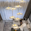 GobekUsa Crystal Chandelier Stair Pendant Lamp Living Room Pendant Lights Interior Lighting