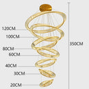 GobekUsa Crystal Chandelier Stair Pendant Lamp Living Room Pendant Lights Interior Lighting