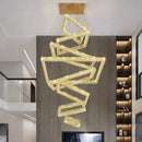 GobekUsa Crystal Chandelier Stair Pendant Lamp Living Room Pendant Lights Interior Lighting
