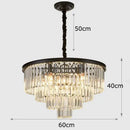 GobekUsa Crystal Chandelier Stair Pendant Light Interior Lighting for Modern Home Decor