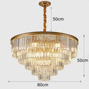GobekUsa Crystal Chandelier Stair Pendant Light Interior Lighting for Modern Home Decor