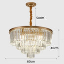 GobekUsa Crystal Chandelier Stair Pendant Light Interior Lighting for Modern Home Decor