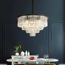 GobekUsa Crystal Chandelier Stair Pendant Light Interior Lighting for Modern Home Decor