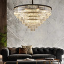 GobekUsa Crystal Chandelier Stair Pendant Light Interior Lighting for Modern Home Decor