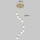 GobekUsa Crystal Chandelier, Stair Pendant Light, Living Room Lighting