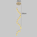 GobekUsa Crystal Chandelier, Stair Pendant Light, Living Room Lighting
