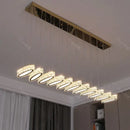 GobekUsa Crystal Chandelier Stair Pendant Light Living Room Interior Lighting