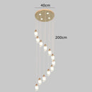 GobekUsa Crystal Chandelier, Stair Pendant Light, Living Room Lighting