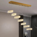 GobekUsa Crystal Chandelier Stair Pendant Light Living Room Interior Lighting