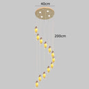 GobekUsa Crystal Chandelier, Stair Pendant Light, Living Room Lighting