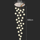 GobekUsa Crystal Chandelier Stair Pendant Light Modern Interior Lighting for Living Room