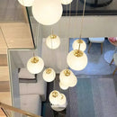 GobekUsa Crystal Chandelier Stair Pendant Light Modern Interior Lighting for Living Room