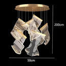 GobekUsa Crystal Chandelier Stair Pendant Living Room Lighting Modern Interior Pendant Lights