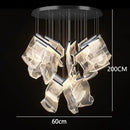 GobekUsa Crystal Chandelier Stair Pendant Living Room Lighting Modern Interior Pendant Lights
