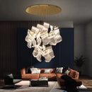 GobekUsa Crystal Chandelier Stair Pendant Living Room Lighting Modern Interior Pendant Lights