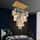 GobekUsa Crystal Chandelier Stair Pendant Living Room Lighting Modern Interior Pendant Lights