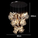 GobekUsa Crystal Chandelier Stair Pendant Living Room Lighting Modern Interior Pendant Lights