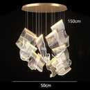 GobekUsa Crystal Chandelier Stair Pendant Living Room Lighting Modern Interior Pendant Lights