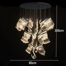 GobekUsa Crystal Chandelier Stair Pendant Living Room Lighting Modern Interior Pendant Lights