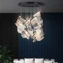 GobekUsa Crystal Chandelier Stair Pendant Living Room Lighting Modern Interior Pendant Lights