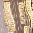GobekUsa Crystal Chandelier Stair Pendant: Modern Living Room Interior Lighting