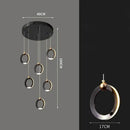 GobekUsa Crystal Chandelier Stair Pendant, Modern Living Room Lighting, Interior Home Decoration