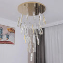 GobekUsa Crystal Chandelier Stair Pendant: Modern Living Room Interior Lighting