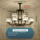 GobekUsa Crystal Chandelier Villa Living Room Lighting