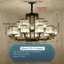 GobekUsa Crystal Chandelier Villa Living Room Lighting