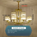 GobekUsa Crystal Chandelier Villa Living Room Lighting