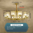 GobekUsa Crystal Chandelier Villa Living Room Lighting